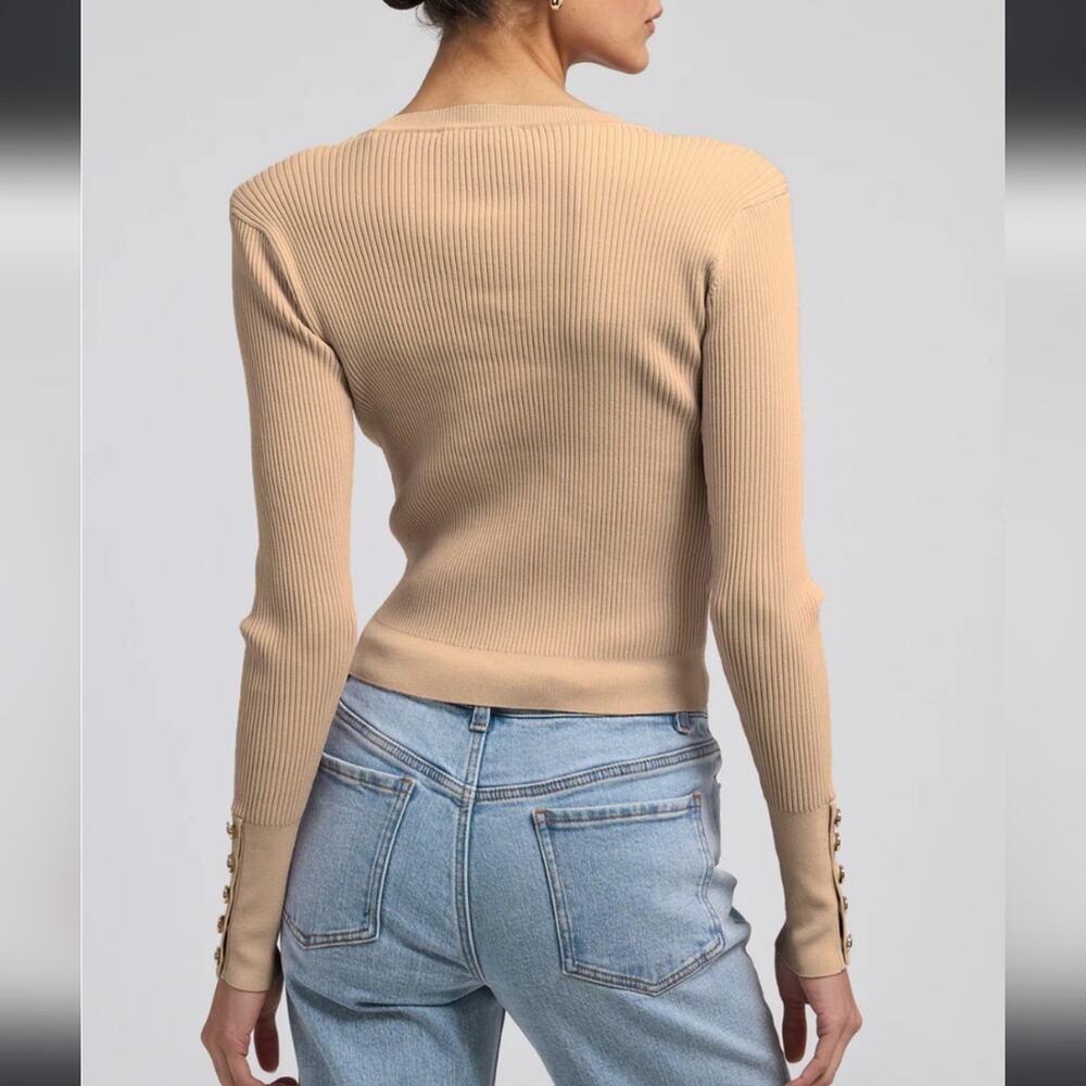 NWT$298 Generation Love Pennie Rib-Knit Cardigan Sweater Sz XL - Picture 6 of 16